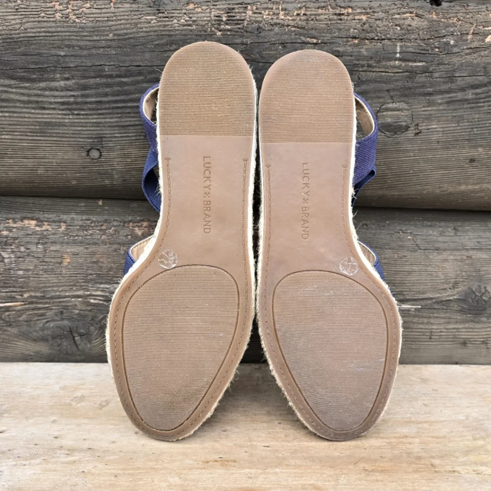 Lucky Brand Rifka Coastal Boho Slingback Espadrille Flats. Women's Size 8M